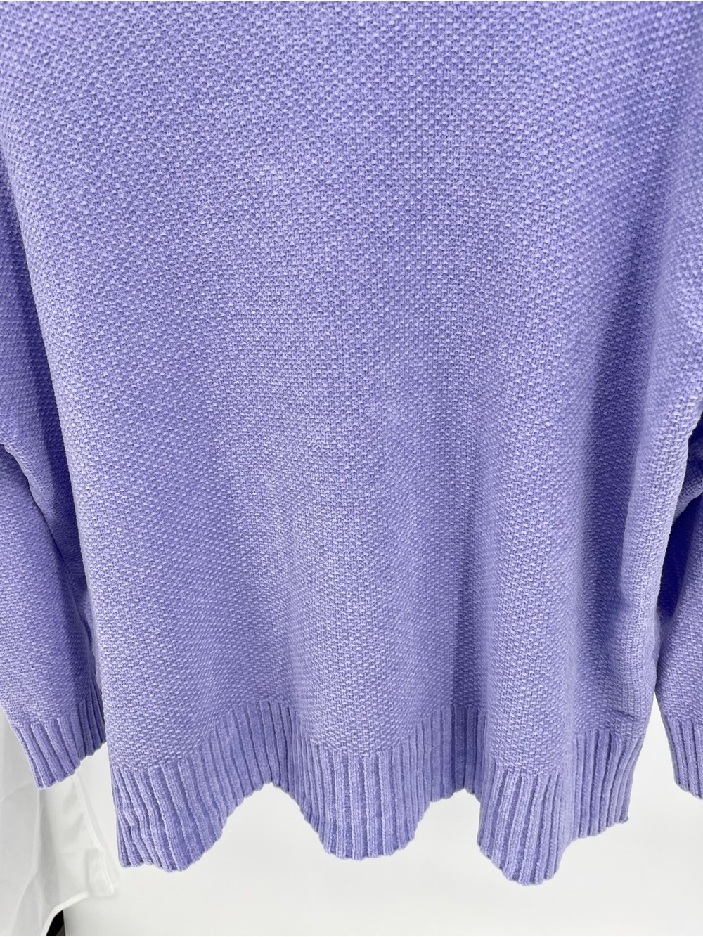 Eileen Fisher New Organic Cotton Lavender Textured Sweater Large | Boxy Relaxed - Picture 8 of 8